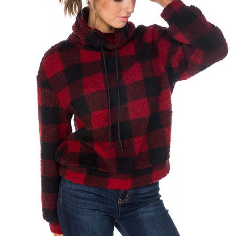 Wallflower Buffalo Plain Pullover Sherpa Style Sweater